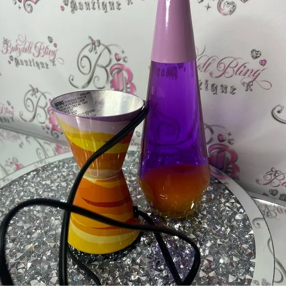 The original lava lamp purple orange camouflage light lamp jelly cool y2k room - Picture 4 of 7
